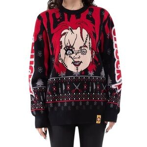 Killstar Sweater S & XL Chucky “Wanna Play” Christmas Fair Isle